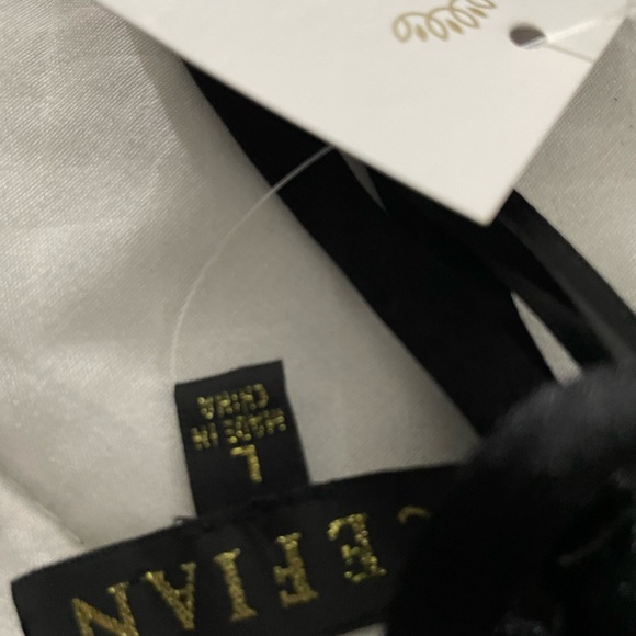 Cefian formal maxi dress with raunch, black, size L - Picture 5 of 7